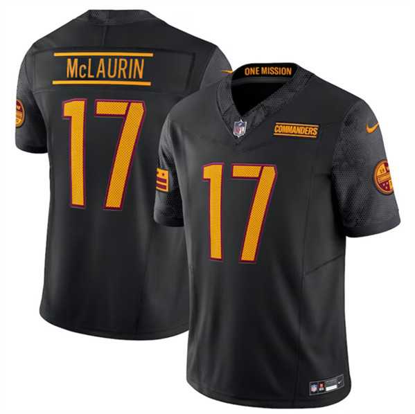Mens Washington Commanders #17 Terry McLaurin Black 2024 F.U.S.E. Vapor Limited Stitched Jersey Dzhi->washington commanders->NFL Jersey